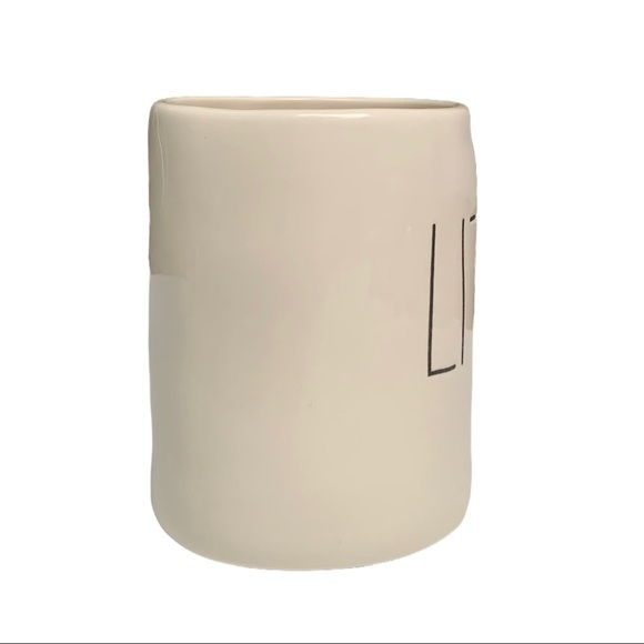 Rae Dunn BIG LITTLE Mugs Box Set White Black Letters Dimples 2017 OG NIB NWT - Picture 15 of 17